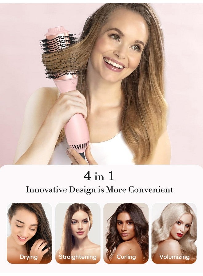 LANDOT Hair Blow Dryer Brush: One-Step Hot Air Brush With 60Mm Oval Barrel - 4 In 1 Hairdryer Styler And Volumizer For Drying Straightening Curling Volumizing Hair Fight Frizz And Add Volume