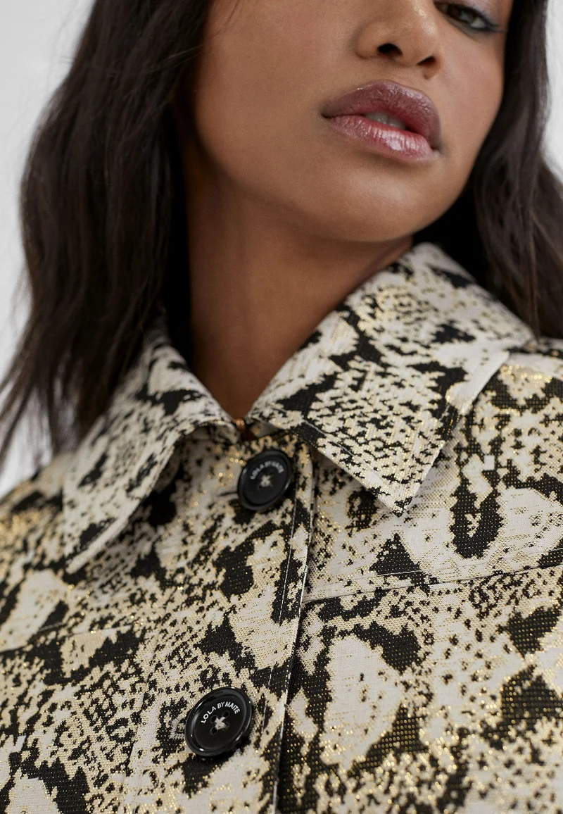Lola Casademunt Short snakeskin print jacket