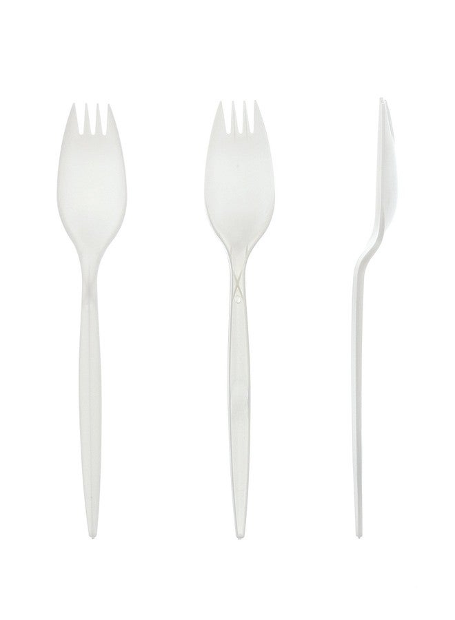 AmerCareRoyal Individually Wrapped Sporks Disposable - Bulk Plastic Sporks for Events, Parties, and Catering - Convenient and Hygienic Disposable Sporks for Easy Cleanup, Case of 1000 - Image 2
