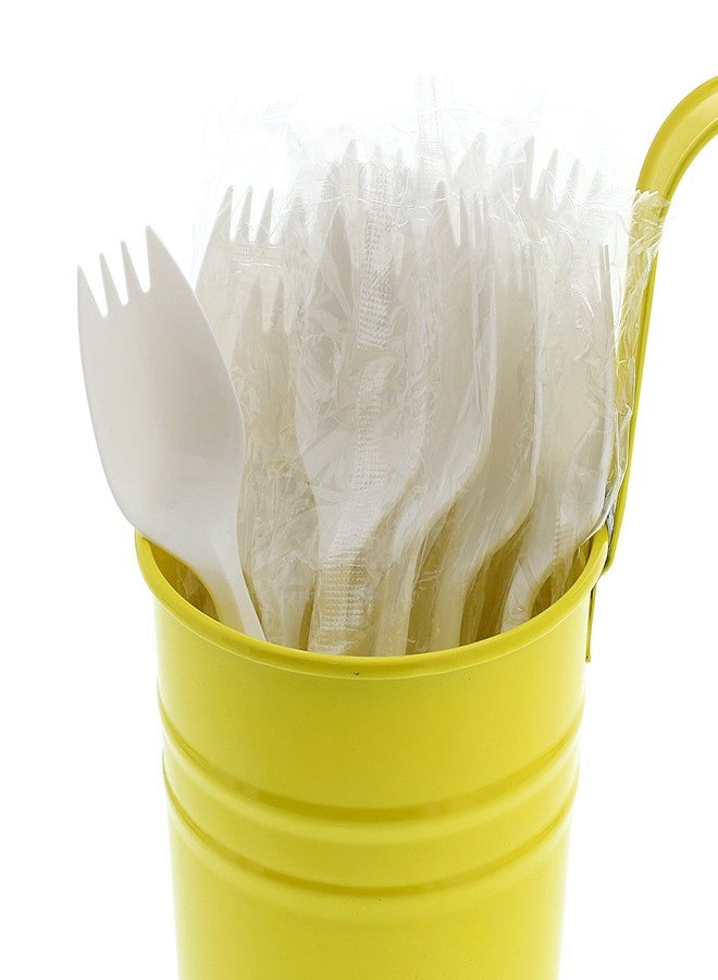 AmerCareRoyal Individually Wrapped Sporks Disposable - Bulk Plastic Sporks for Events, Parties, and Catering - Convenient and Hygienic Disposable Sporks for Easy Cleanup, Case of 1000 - Image 1