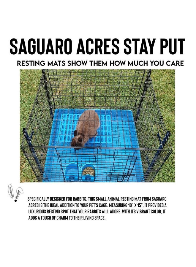 Generic Saguaro Acres Rabbit Cage Resting Mat - Pack of 6 (Blue)  - Image 2