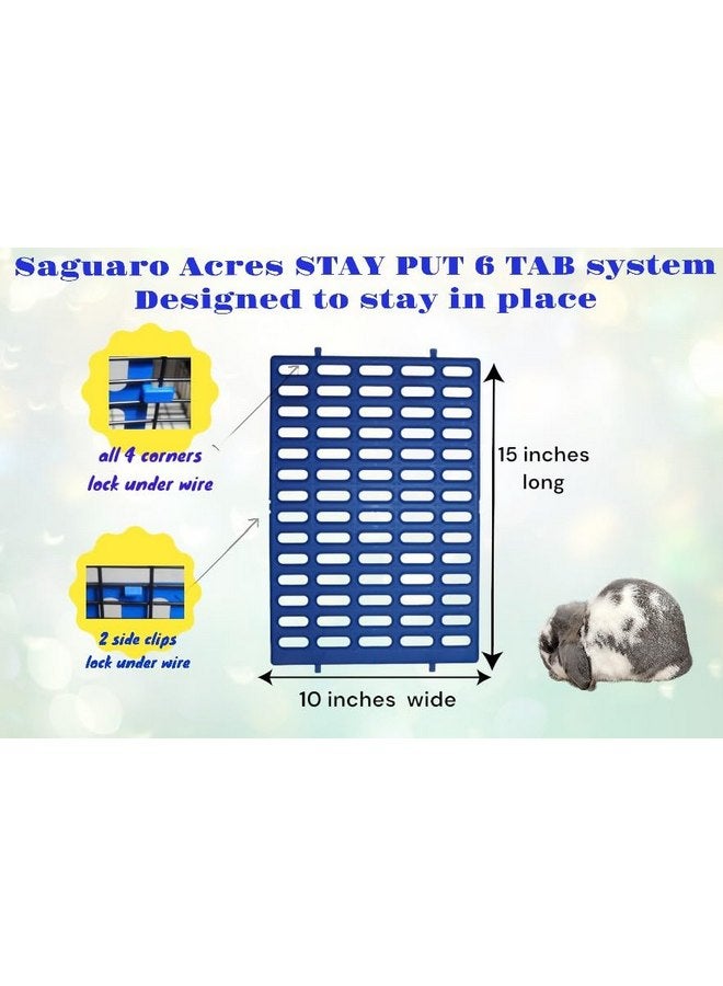 Generic Saguaro Acres Rabbit Cage Resting Mat - Pack of 6 (Blue)  - Image 3