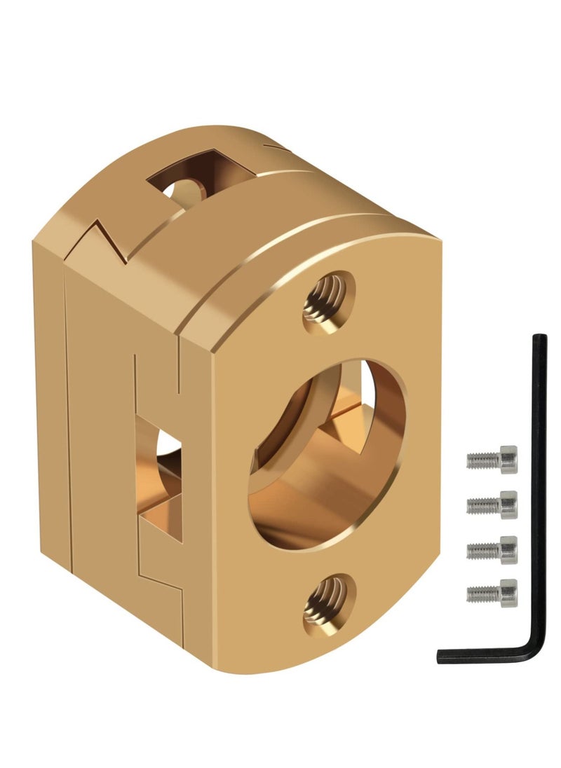 Brass Z Axis Coupler, Dual Z T8 Lead Screw Upgrade Oldham Coupling, for Creality Ender 3 Pro V2 CR-10 CR-10S Pro 3D Printer Accessory T8 Lead Screw Hotbed(Pack of 2)