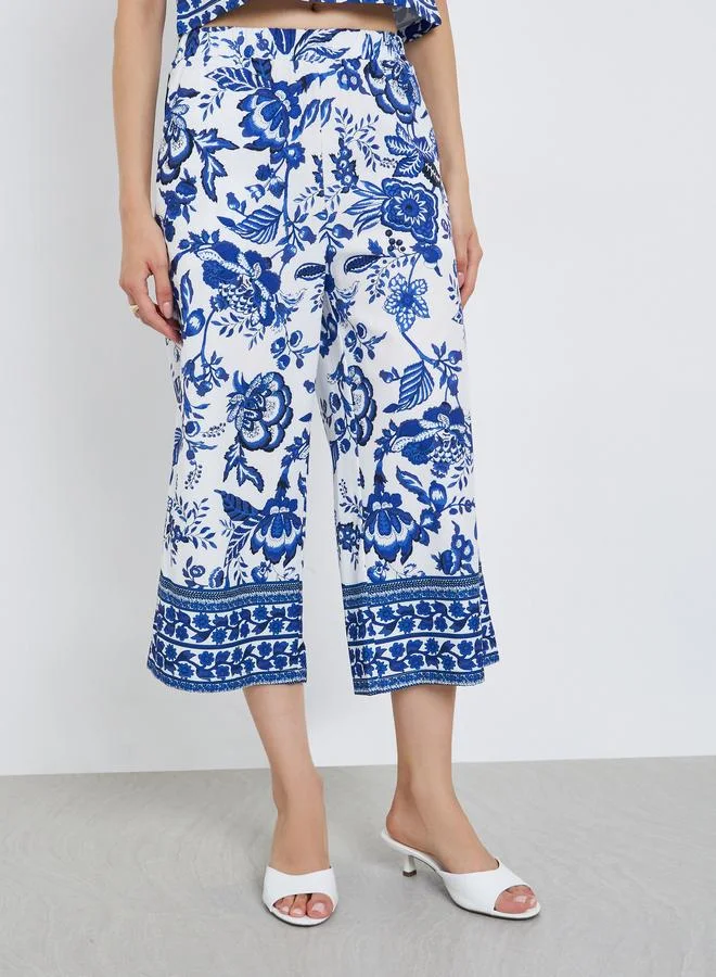 Take Two Take Two Allover Floral Printed Tops And Loose Pants Set