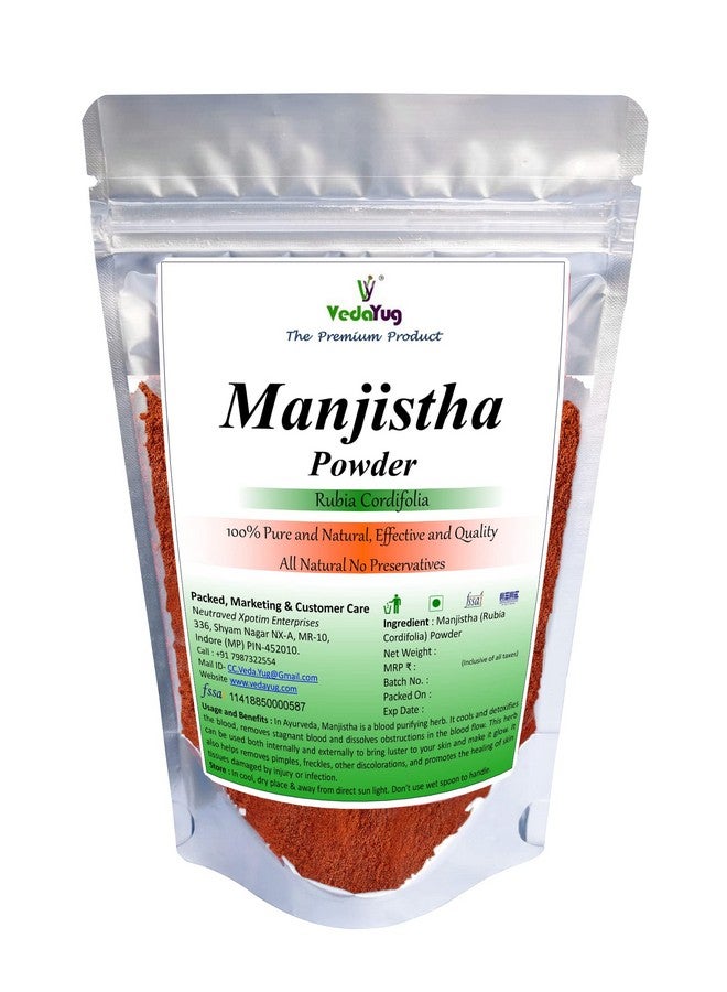 VY VedaYug Manjistha (Rubia Cordifolia) Powder (200 Gram) Manjishtha Powder for Skin Care and Hair Care 200g