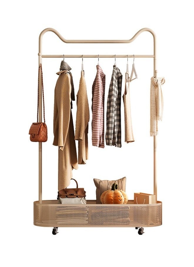 NKX Wind Coat Hanger Floor Rack and Cloth Basket With Wheel 100 CM  - Image 1