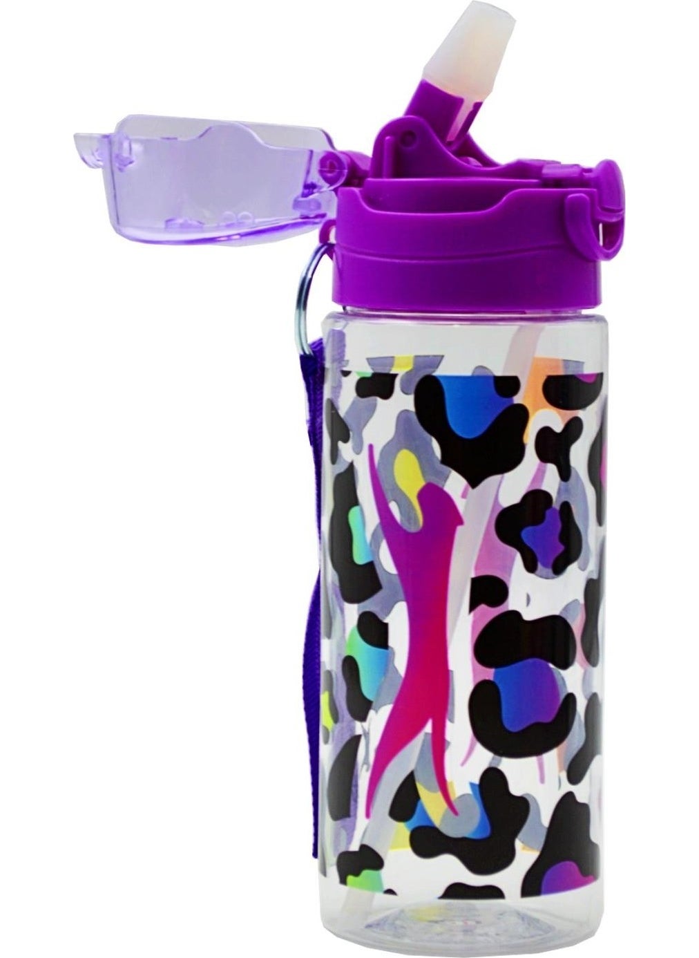 Slazenger Slazanger Licensed Plastic Straw Bottle 500 ml Purple 24464  - Image 2