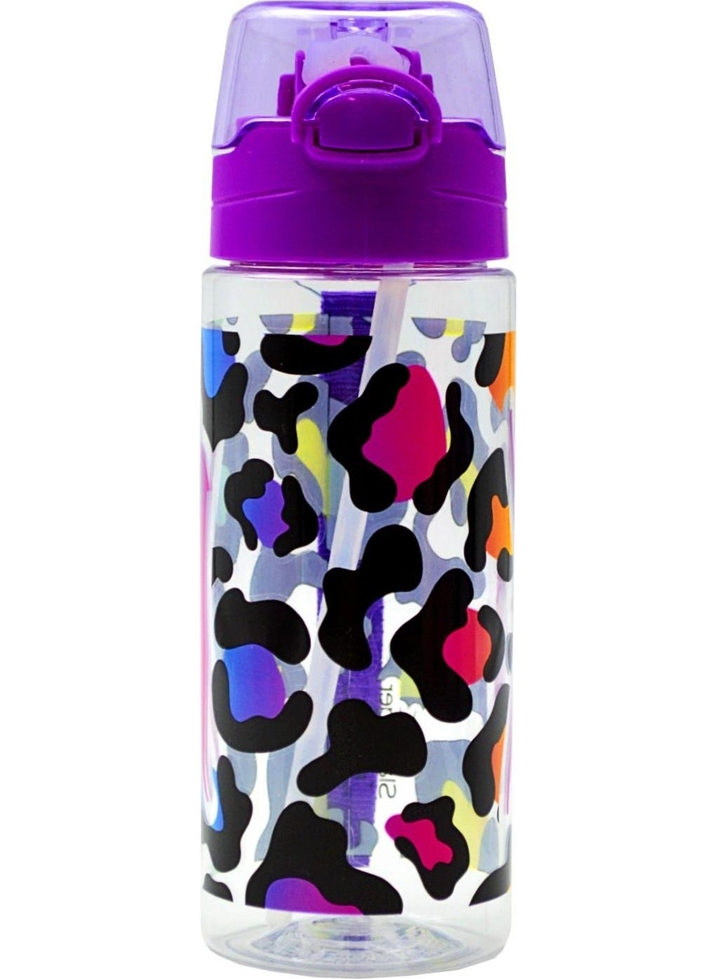 Slazenger Slazanger Licensed Plastic Straw Bottle 500 ml Purple 24464  - Image 1