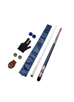 Laxmi Ganesh Billiard Laxmi Ganesh Billiard Red American Pool Cue in 12mm Tip Size with Cue Cover Glove Chalk Holder 2 Pcs Chalk and Tip 