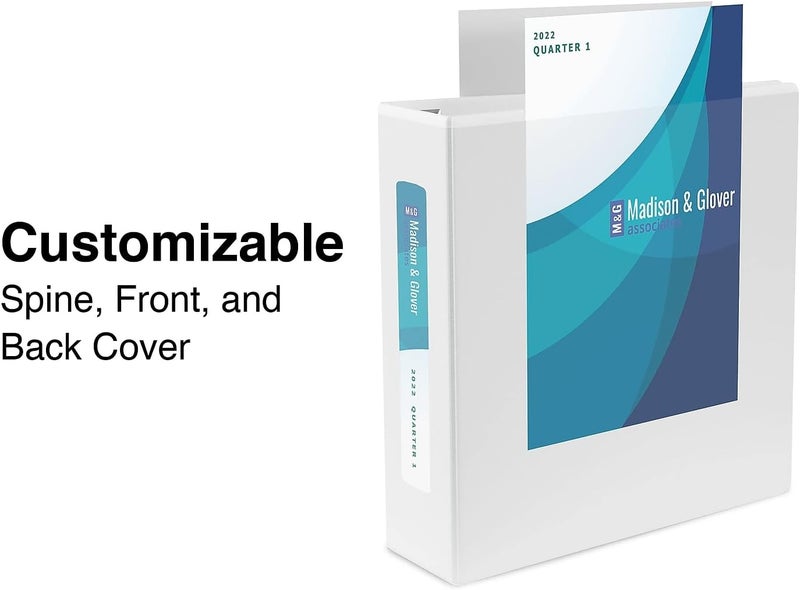 Staples Heavy Duty 2-Inch 3-Ring View Binder White - Image 2