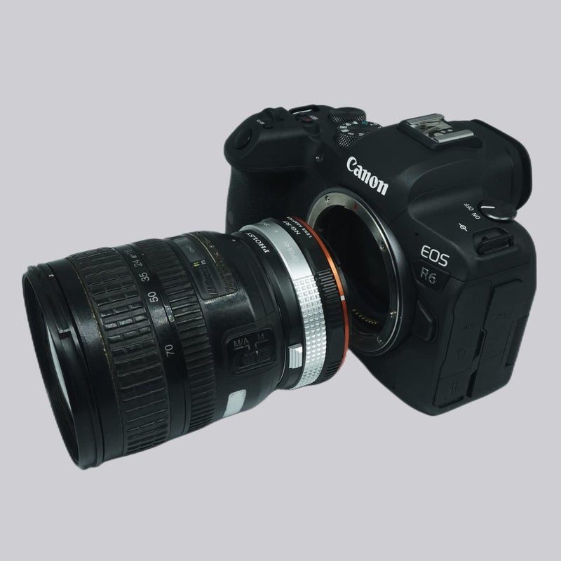 PHOLSY Lens Mount Adapter for Nikkor G/F/AI/AIS/D/AF-S Lens Compatible with Nikon F (G-Type) Lens to Canon EOS R Mount Camera Body, Lens Adapter with Aperture Control Ring - Image 3