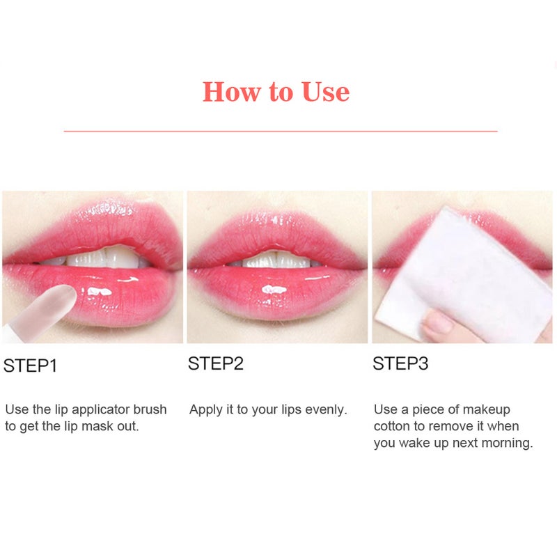 Lip Mask for Dry Lips Treatment Overnight Rose Scented Moisturizing Repairing Lips Mask Lip Balm Mask Night Sleep Lip Gel Mask Effectively Moisturizes & Repairs Dry Lips Care - Image 5