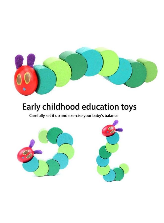 Tnfeeon 5Packs Kids Wooden Wiggly Caterpillar Worm Toys Sensory Wood Bead Jointed Worm Toys For Children Baby Boys Girls Unisex - Image 5