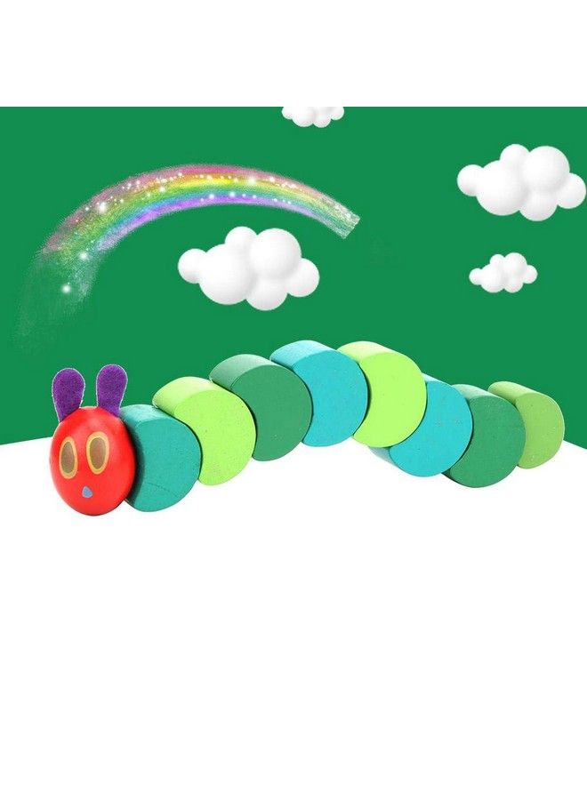 Tnfeeon 5Packs Kids Wooden Wiggly Caterpillar Worm Toys Sensory Wood Bead Jointed Worm Toys For Children Baby Boys Girls Unisex - Image 4