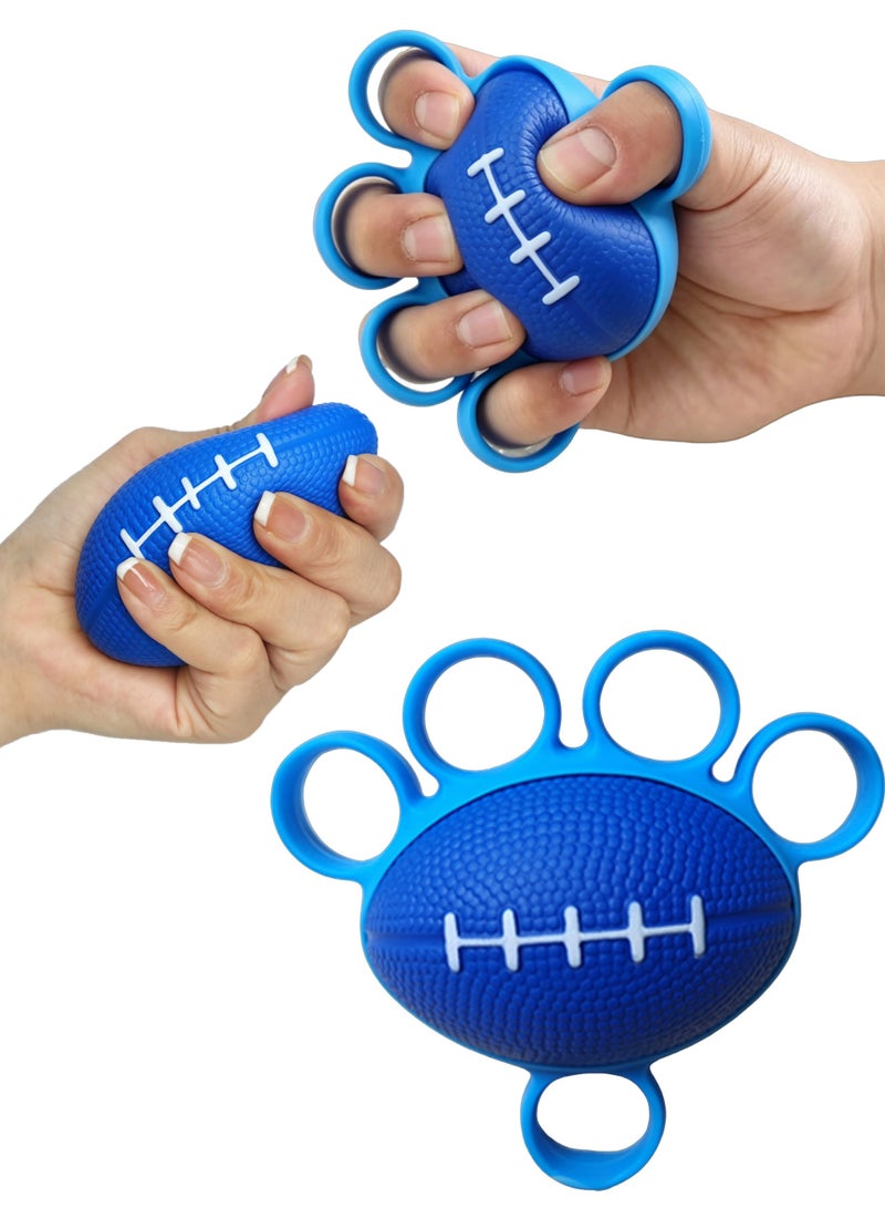 LuckSa Hand Grip Strengthener, Finger Exerciser Ball and Hand Exercisers for Strength, Grip Strengthening, Improve Flexibility, Hand Therapy Ball for Hand Cramps and Recovery Blue - Image 1