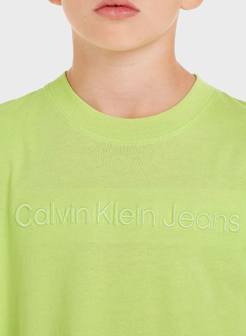 Calvin Klein Jeans Youth 3D Raised Embossed T-Shirt