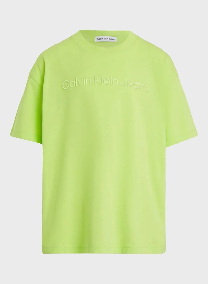 Calvin Klein Jeans Youth 3D Raised Embossed T-Shirt