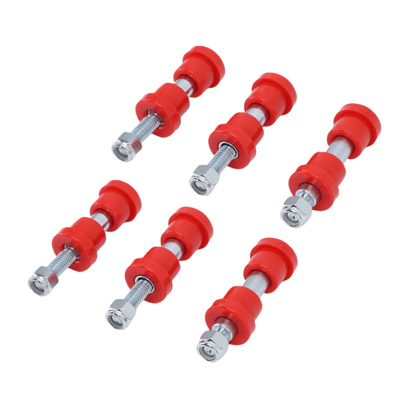 Golf Cart Rear Leaf Spring Polyurethane Bushing and Sleeves 70291G02 Replacement for EZGO TXT Medalist 1994-Up Red - Image 3