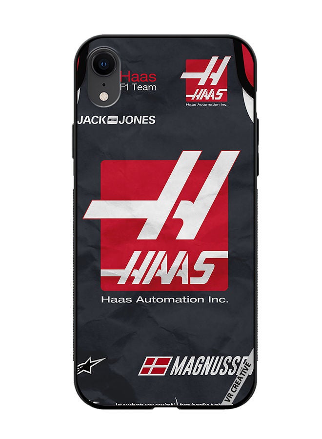 VR CREATIVE Protective Case Cover For Apple iPhone XR Haas Logo Formula 1 Design Multicolour - Image 1