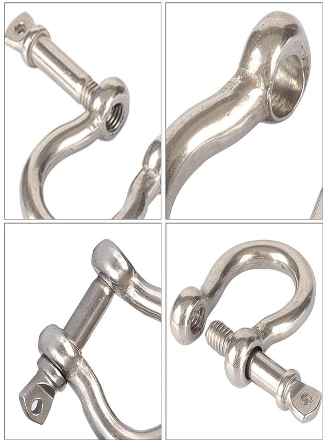 Yision 20pcs 1/4 Inch Screw Pin Anchor Shackle, M6 6mm Stainless Steel Heavy Duty Bow Shape Load Clamp for Chains Wirerope Lifting Paracord Outdoor Camping Survival Rope Bracelets - Image 3