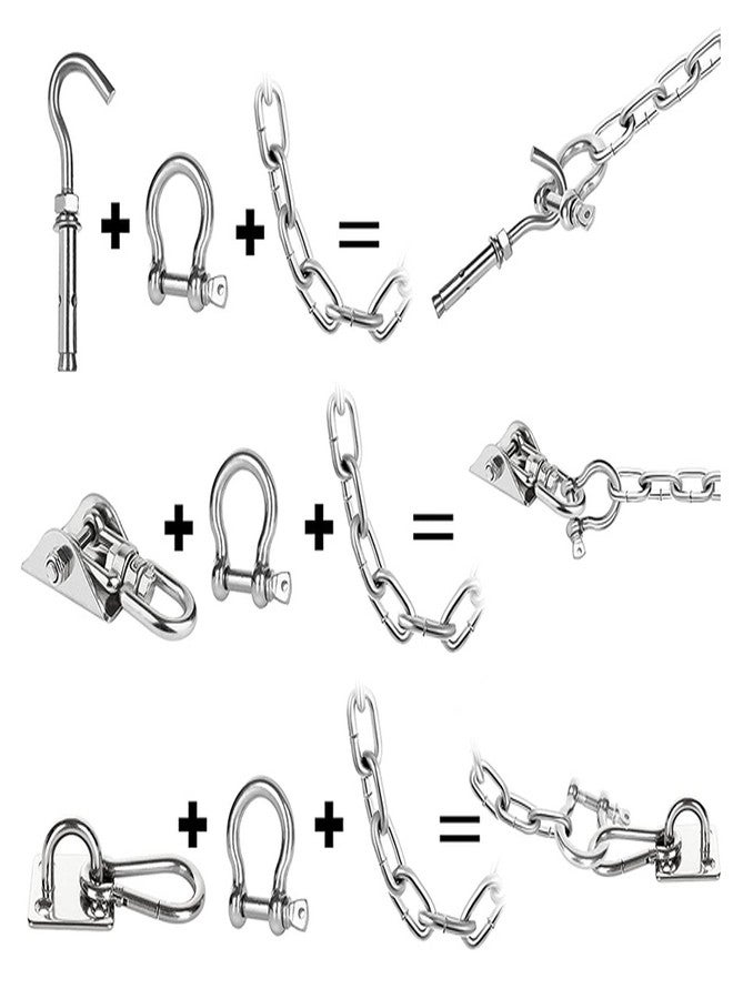 Yision 20pcs 1/4 Inch Screw Pin Anchor Shackle, M6 6mm Stainless Steel Heavy Duty Bow Shape Load Clamp for Chains Wirerope Lifting Paracord Outdoor Camping Survival Rope Bracelets - Image 4