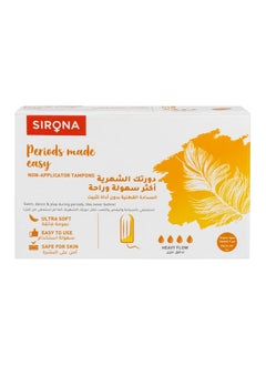 Sirona Non Applicator Tampons for Heavy Flow - 12 Tampons