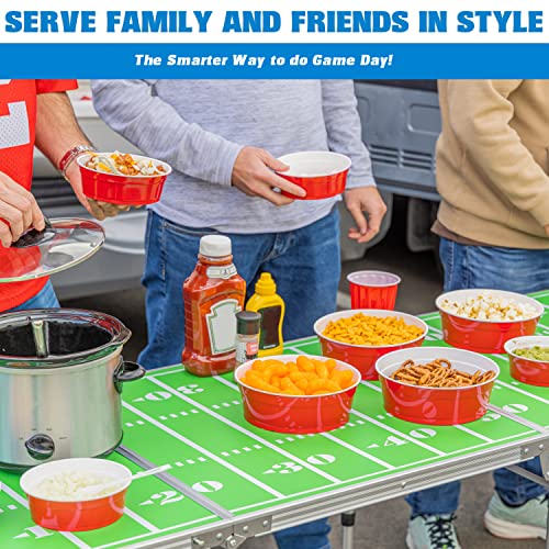 GoBig Red Party Cup Bowls - 50 Small Disposable Plastic Bowls - Image 4