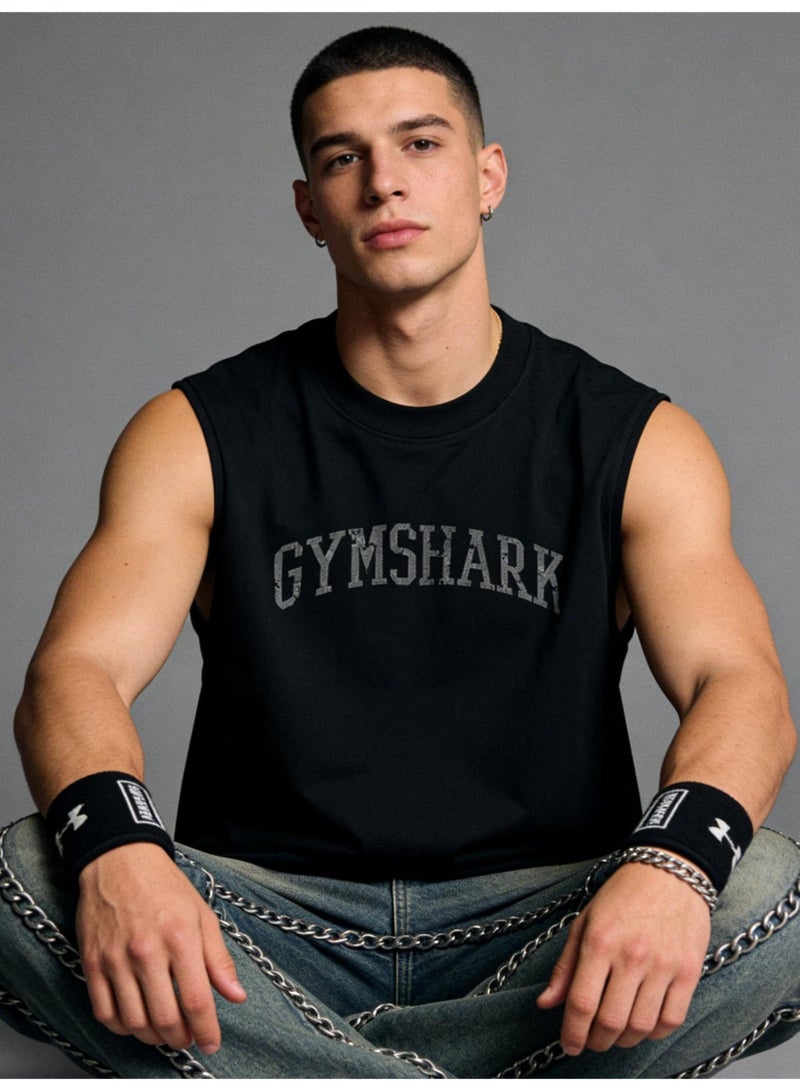 جيمشارك Gymshark سترة رياضية بدون أكمام للرجال والنساء مع شعار مميز - Image 1
