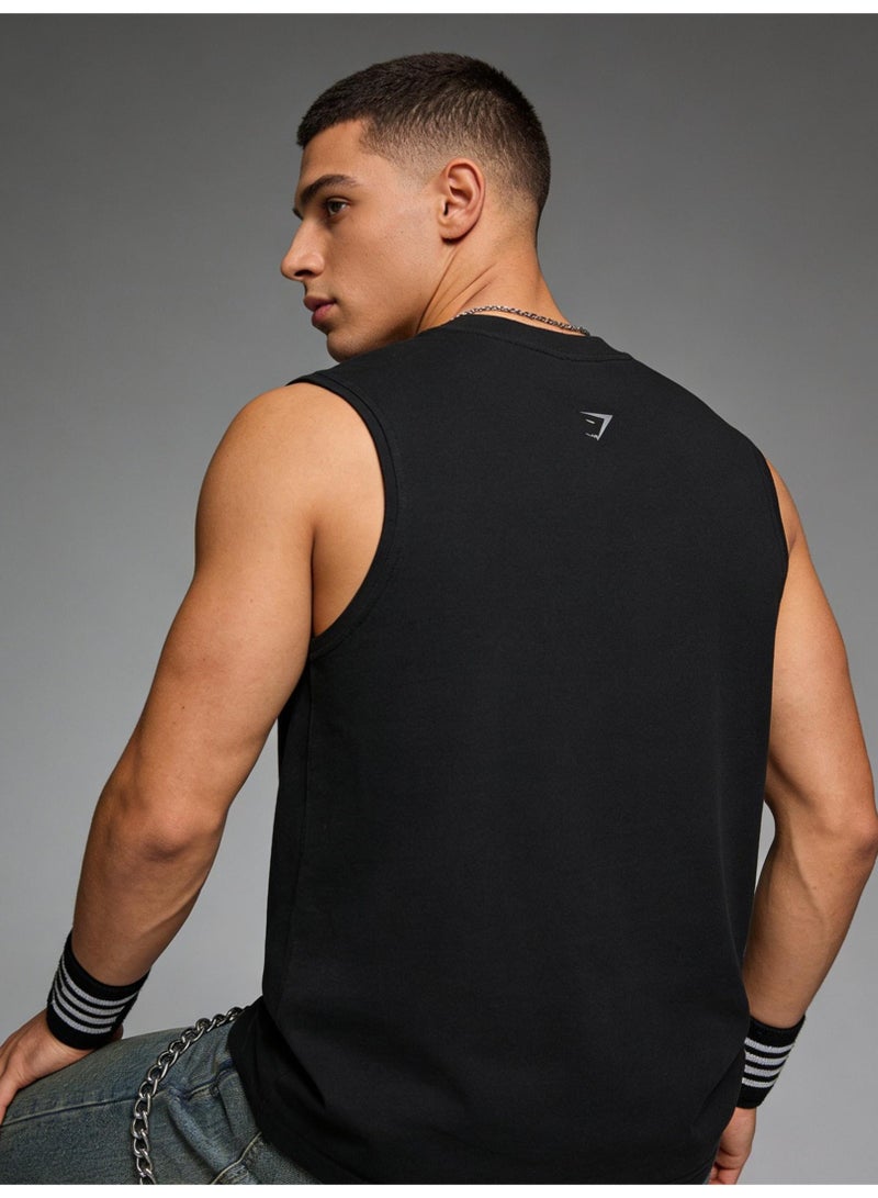 جيمشارك Gymshark سترة رياضية بدون أكمام للرجال والنساء مع شعار مميز - Image 2