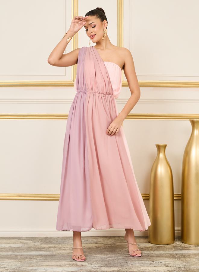 Styli Asymmetrical Chiffon Dress  - Image 1