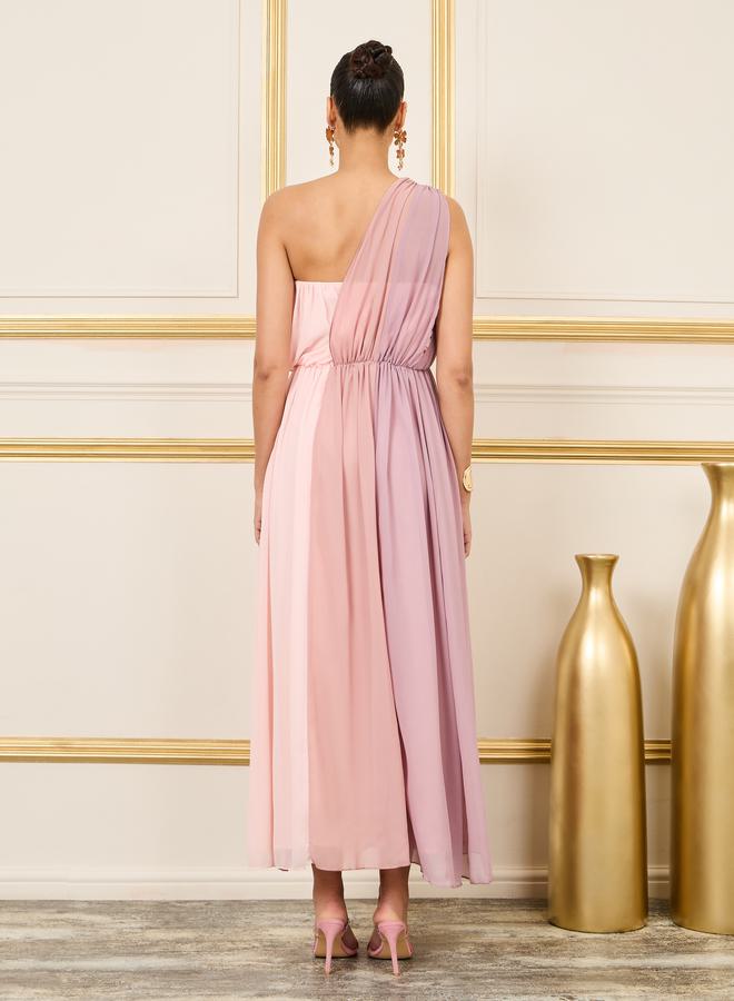 Styli Asymmetrical Chiffon Dress  - Image 4