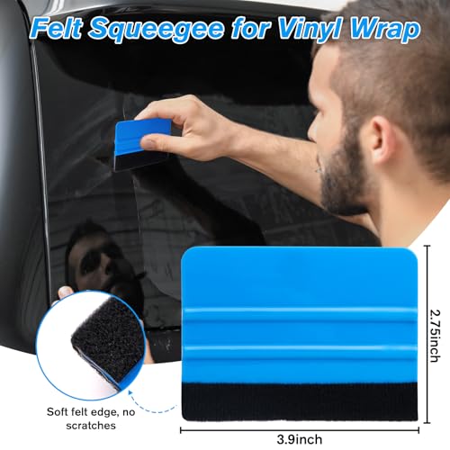TIFICAL 18PCS Window Tint Kit, Window Tint Tools, Tint Kit with Utility Knife and Scrapers, Vinyl Wrap Tool Kit, Car Wrap Kit, Vinyl Wrap Tools for Car Wraps and Window Tinting - Image 3
