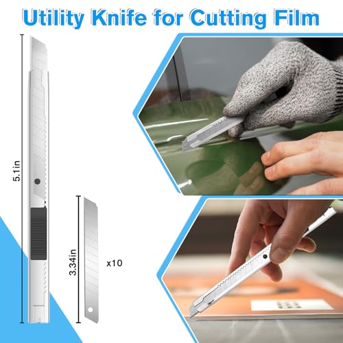 TIFICAL 18PCS Window Tint Kit, Window Tint Tools, Tint Kit with Utility Knife and Scrapers, Vinyl Wrap Tool Kit, Car Wrap Kit, Vinyl Wrap Tools for Car Wraps and Window Tinting - Image 5