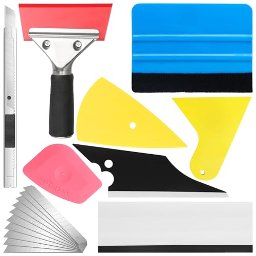 TIFICAL 18PCS Window Tint Kit, Window Tint Tools, Tint Kit with Utility Knife and Scrapers, Vinyl Wrap Tool Kit, Car Wrap Kit, Vinyl Wrap Tools for Car Wraps and Window Tinting - Image 1
