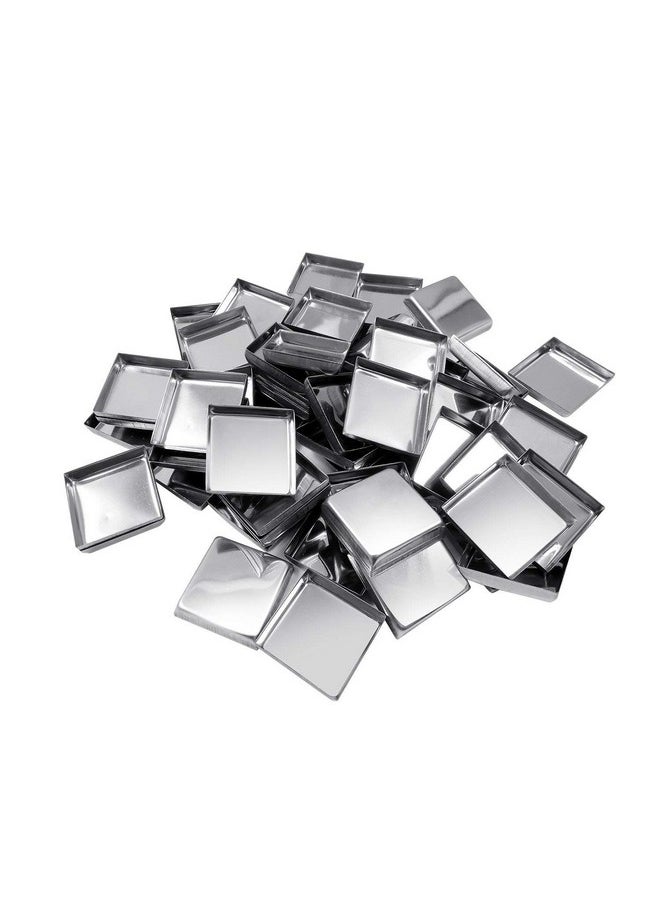 Allwon - 56 Pack Empty Square Metal Pans For Eyeshadow Palette Magnetic Makeup Palette (26Mm) - Image 1