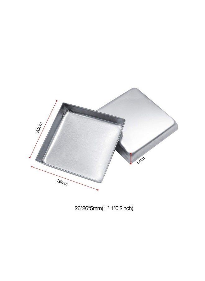 Allwon - 56 Pack Empty Square Metal Pans For Eyeshadow Palette Magnetic Makeup Palette (26Mm) - Image 1