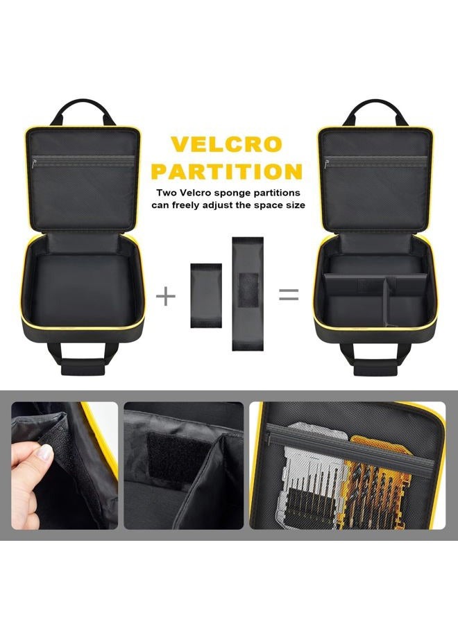 SAIKA Case for DEWALT 20V MAX XR 1/4 Inch Cordless Impact Driver DCF845B DCF870B DCF809B DCF787 DCF860, Screwdriver Tools Storage for Battery, Charger and Bits (Bag Only) - Image 4