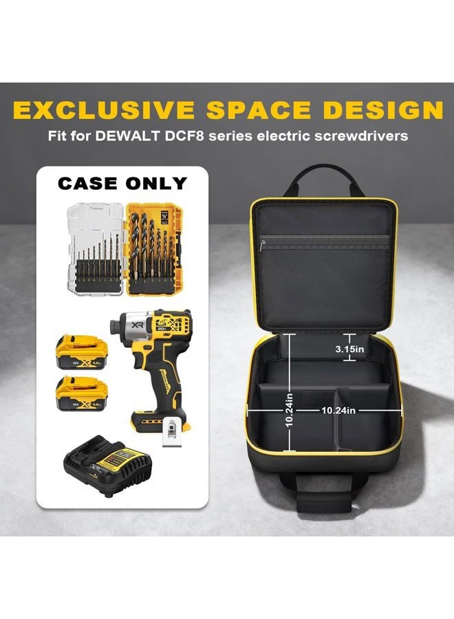 SAIKA Case for DEWALT 20V MAX XR 1/4 Inch Cordless Impact Driver DCF845B DCF870B DCF809B DCF787 DCF860, Screwdriver Tools Storage for Battery, Charger and Bits (Bag Only) - Image 3
