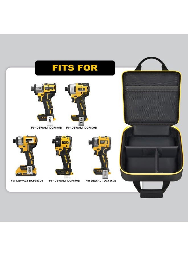 SAIKA Case for DEWALT 20V MAX XR 1/4 Inch Cordless Impact Driver DCF845B DCF870B DCF809B DCF787 DCF860, Screwdriver Tools Storage for Battery, Charger and Bits (Bag Only) - Image 2