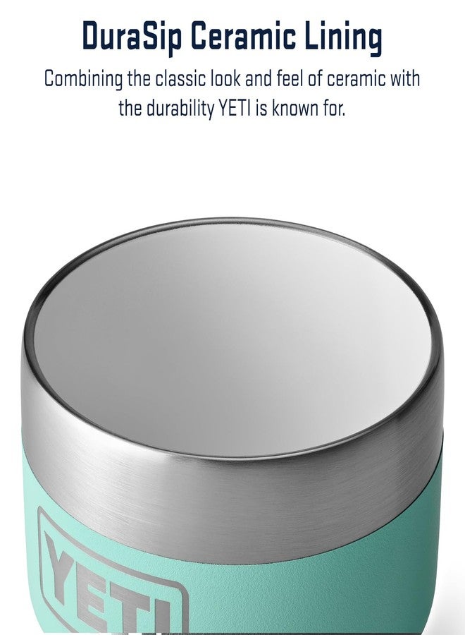 يتي كوب YETI Rambler قابل للتكديس سعة 4 أونصات، مصنوع من الفولاذ المقاوم للصدأ، معزول بتفريغ الهواء، كوب قهوة/إسبريسو، عبوة من قطعتين، لون أخضر بحري - Image 3