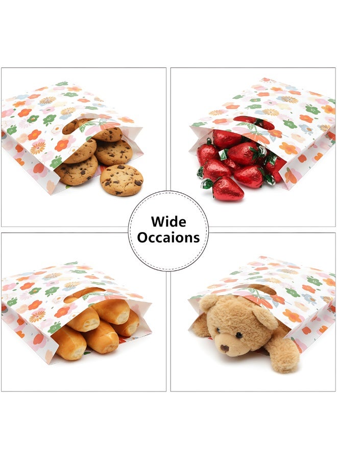 Sunspire 100 Cute Flower Gift Wrap Bags, 7.9" x 11.8" Small Gift Wrap Tote Bags - Image 4