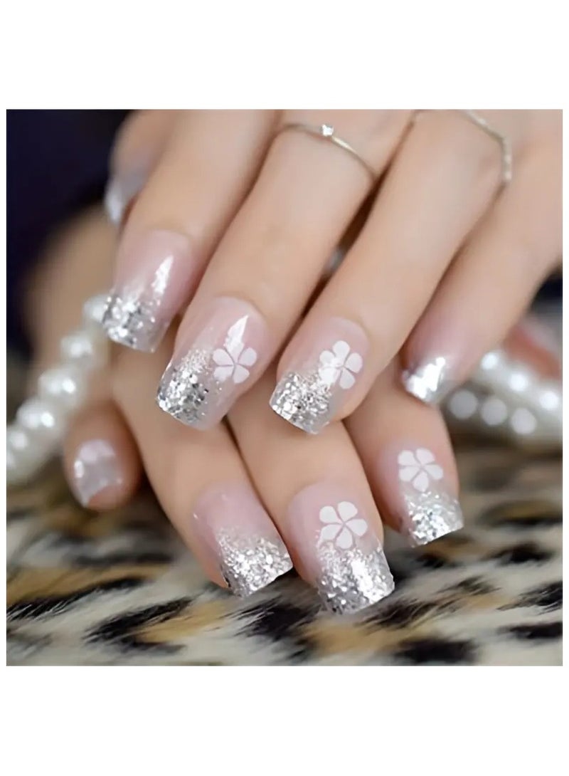 100 Pieces Imitation Silver Leaf Foil Leaf Sheets for Handicrafts, DIY Nails, Gilding Crafting, Decoration, Frames, Furniture - Image 3