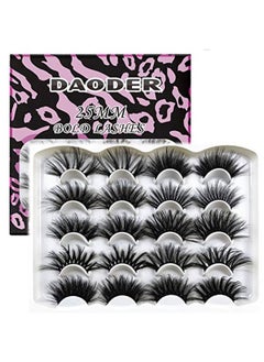 DAODER 25Mm Lashes Mink Fluffy Long False Eyelashes 10 Pairs Variety Mixed Styles Dramatic Thick Volume Wispy Big Fake Eye Lashes Bulk For Women Makeup  - Image 1