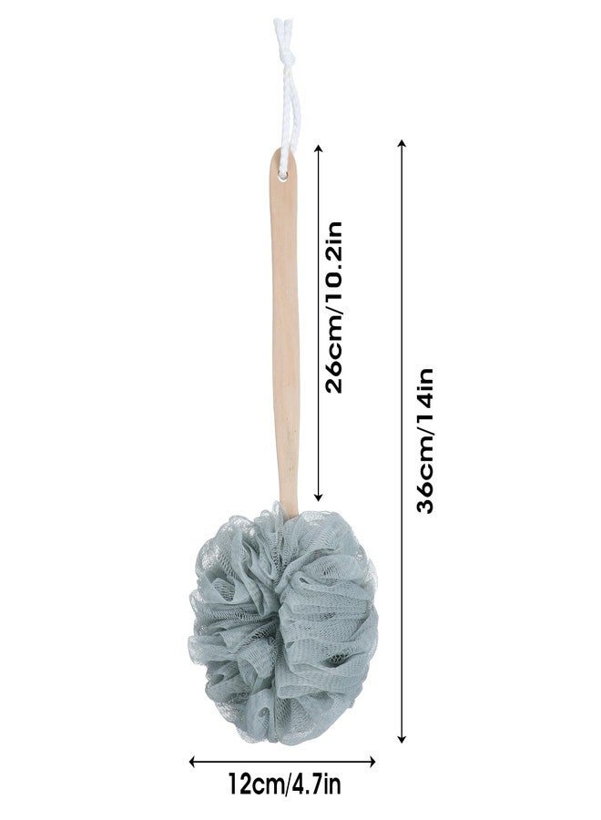 Lemecima 8 Pack Large Bath Puff Loofah Sponge with Long Handle Shower Loofah, Bath Body Back Brush - Image 2