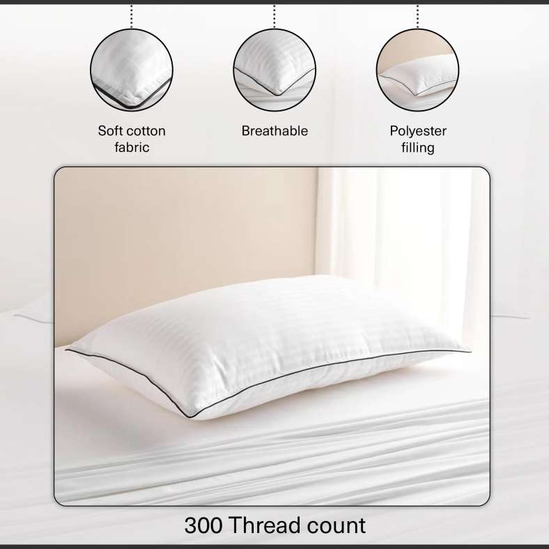 Pan Home Indulgence Anti Allergy King Pillow 50x90cm-White - 122MPE9900035 - Image 4