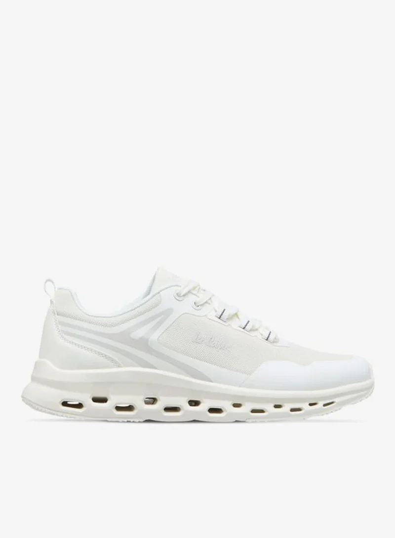 Men's Logo Print Shoes with Lace-Up Closure