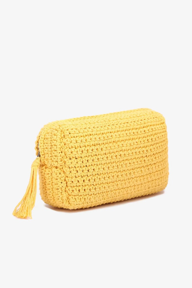 Carina Large Braided Crochet Pouch - Image 2