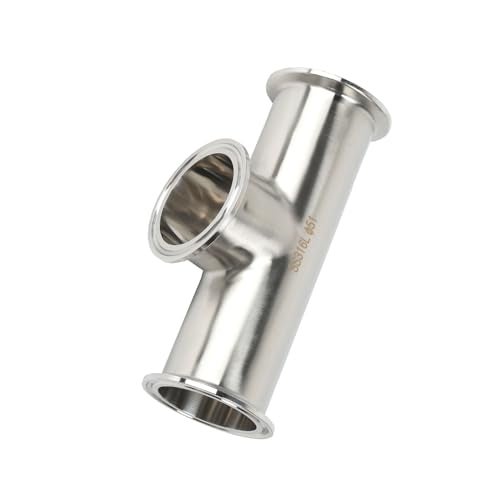 QiiMii Tri Clamp 2 instrument Tee Tri Clover Tee Fittings 3 Way Stainless Steel SS316L51mm Pipe OD2 InchUsed In Pharmacy - Image 1