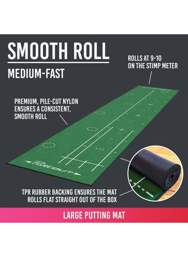 PuttOut Large Golf Putting Mat, 367cm x 67cm - Image 5