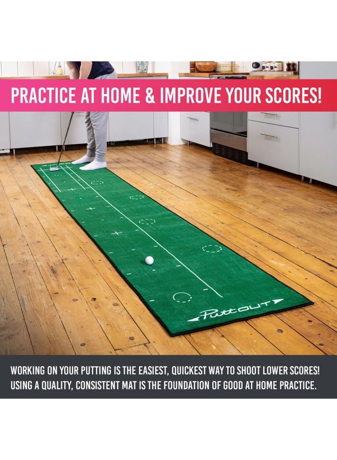 PuttOut Large Golf Putting Mat, 367cm x 67cm - Image 3